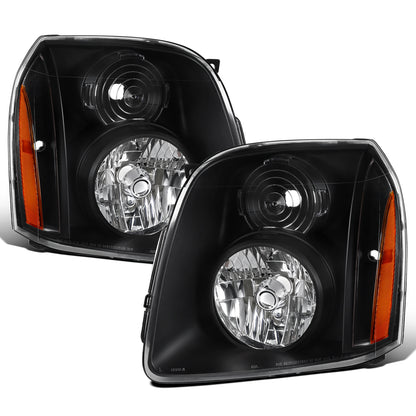 2007-2014 GMC Yukon Denali Halogen Headlights Pair | Black