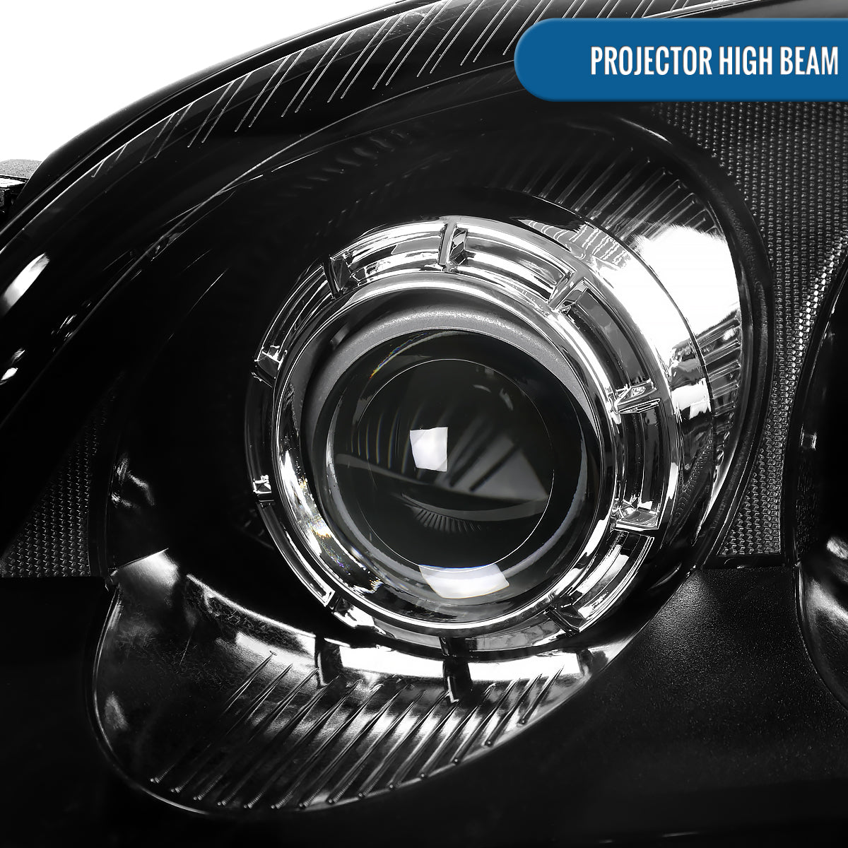 2007-2012 GMC Acadia DRL Dual Projector Headlights  Pair | Black