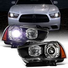 2011-2014 Dodge Charger HID type Projector Headlights Pair | Black