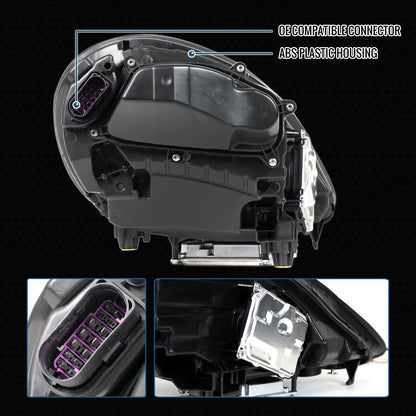2017-2022 Porsche Panamera Full LED Projector Headlights Pair | Black