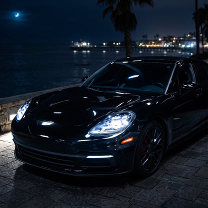 2017-2022 Porsche Panamera Full LED Projector Headlights Pair | Black