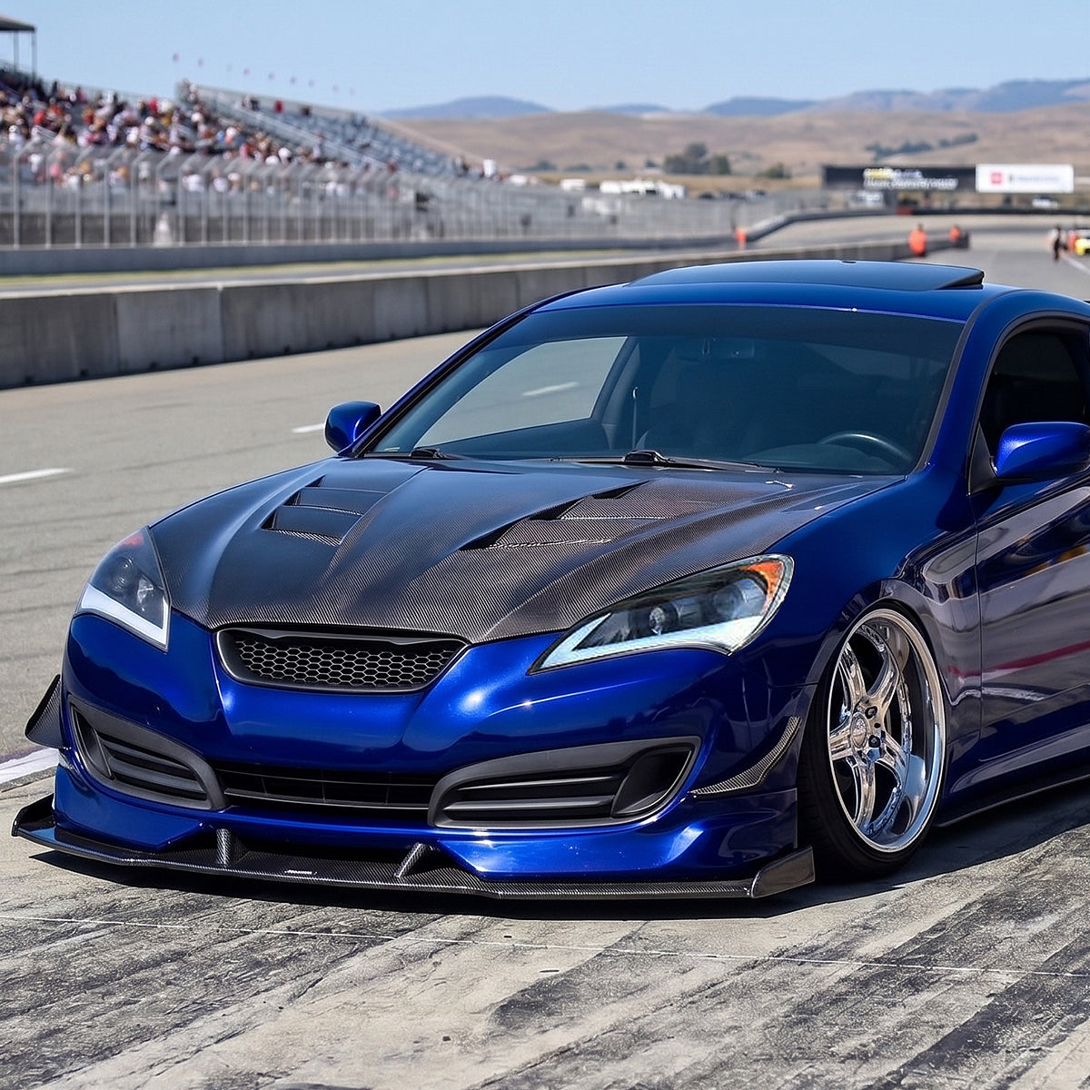 Ronnin - Se adapta a Hyundai Genesis Coupe 2010-2012 Mejora de luces direccionales LED secuenciales Faros halógenos de doble proyector Ensamblaje de par | Negro