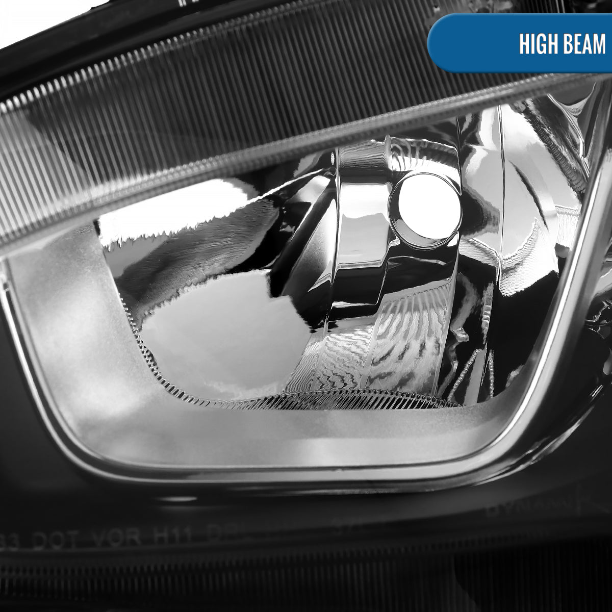 Ronnin - Se adapta a Honda Civic de 2016-2021, faros delanteros con proyector tipo tubo LED halógeno, par de ensamblajes | Cromado