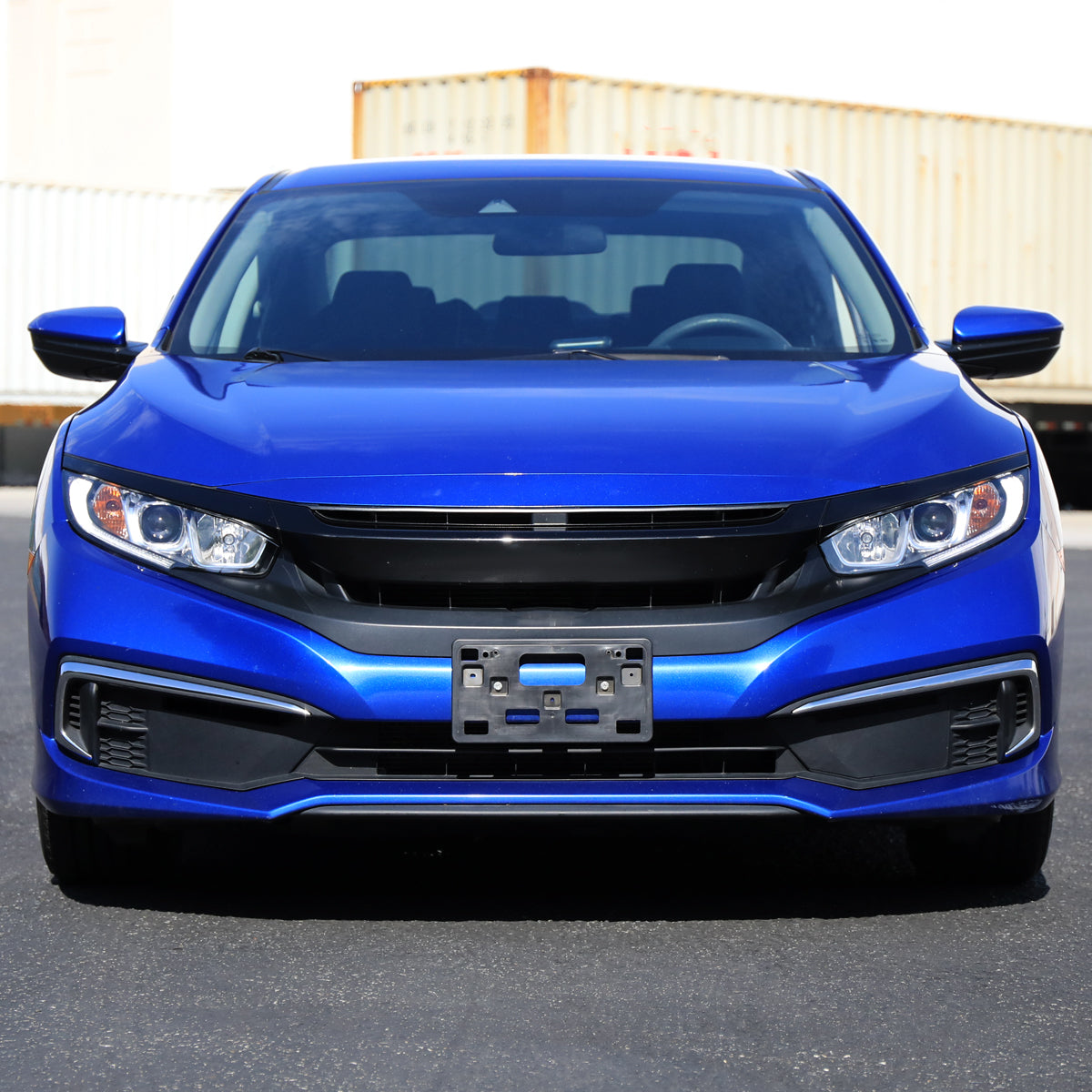 Ronnin - Se adapta a Honda Civic de 2016-2021, faros delanteros con proyector tipo tubo LED halógeno, par de ensamblajes | Cromado