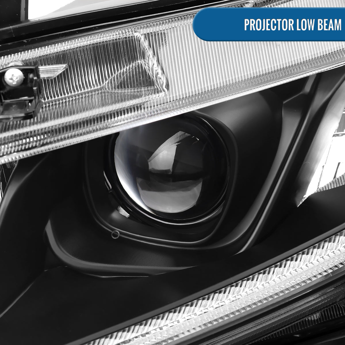 Ronnin - Faros delanteros tipo proyector de tubo LED para Honda Civic 2016-2021 | Negro