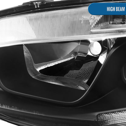 Ronnin - Faros delanteros tipo proyector de tubo LED para Honda Civic 2016-2021 | Negro