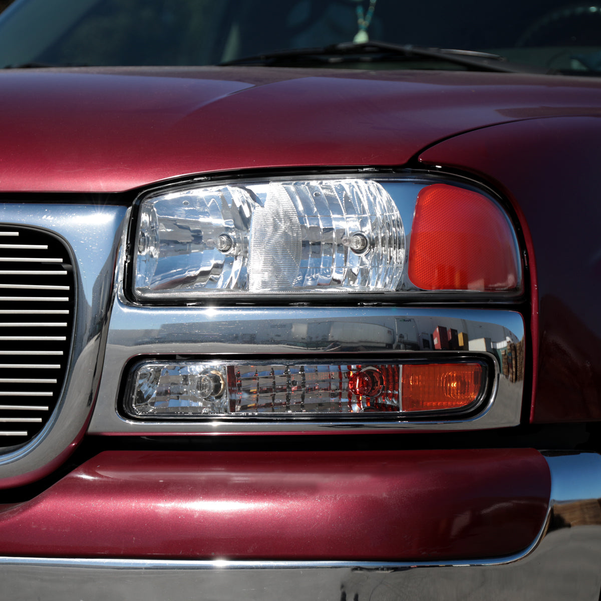 Ronnin - Fits 1999-2007 GMC Sierra 1500 2500 3500 Bumper Lights Replacement Turn Signals Parking Lamps Assembly Pair | Chrome