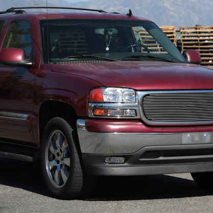 Ronnin - Fits 1999-2007 GMC Sierra 1500 2500 3500 Bumper Lights Replacement Turn Signals Parking Lamps Assembly Pair | Chrome