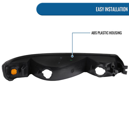 Ronnin - Fits 1999-2007 GMC Sierra 1500 2500 3500 Bumper Lights Replacement Turn Signals Parking Lamps Assembly Pair | Black
