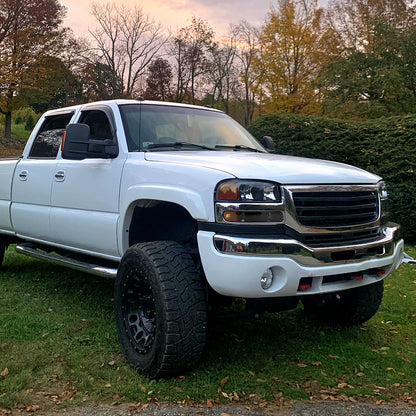 Ronnin - Fits 1999-2007 GMC Sierra 1500 2500 3500 Bumper Lights Replacement Turn Signals Parking Lamps Assembly Pair | Black