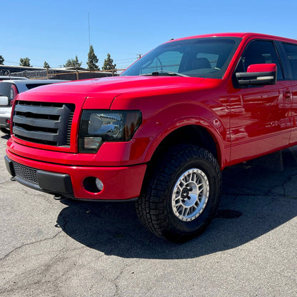 Ronnin - Fits 2009-2014 Ford F150 Pickup Truck Factory Replacement Halogen Headlights Assembly Pair | Black Smoke