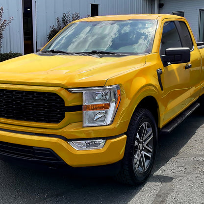 Ronnin - Fits 2021-2023 Ford F150 Halogen Headlights Factory Stock Replacement Assembly | Left Driver Side | Chrome