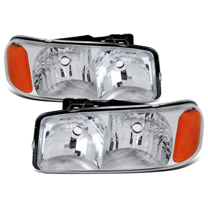 1999-2006 GMC Sierra 1500 2500 3500 Headlights Pair | Chrome