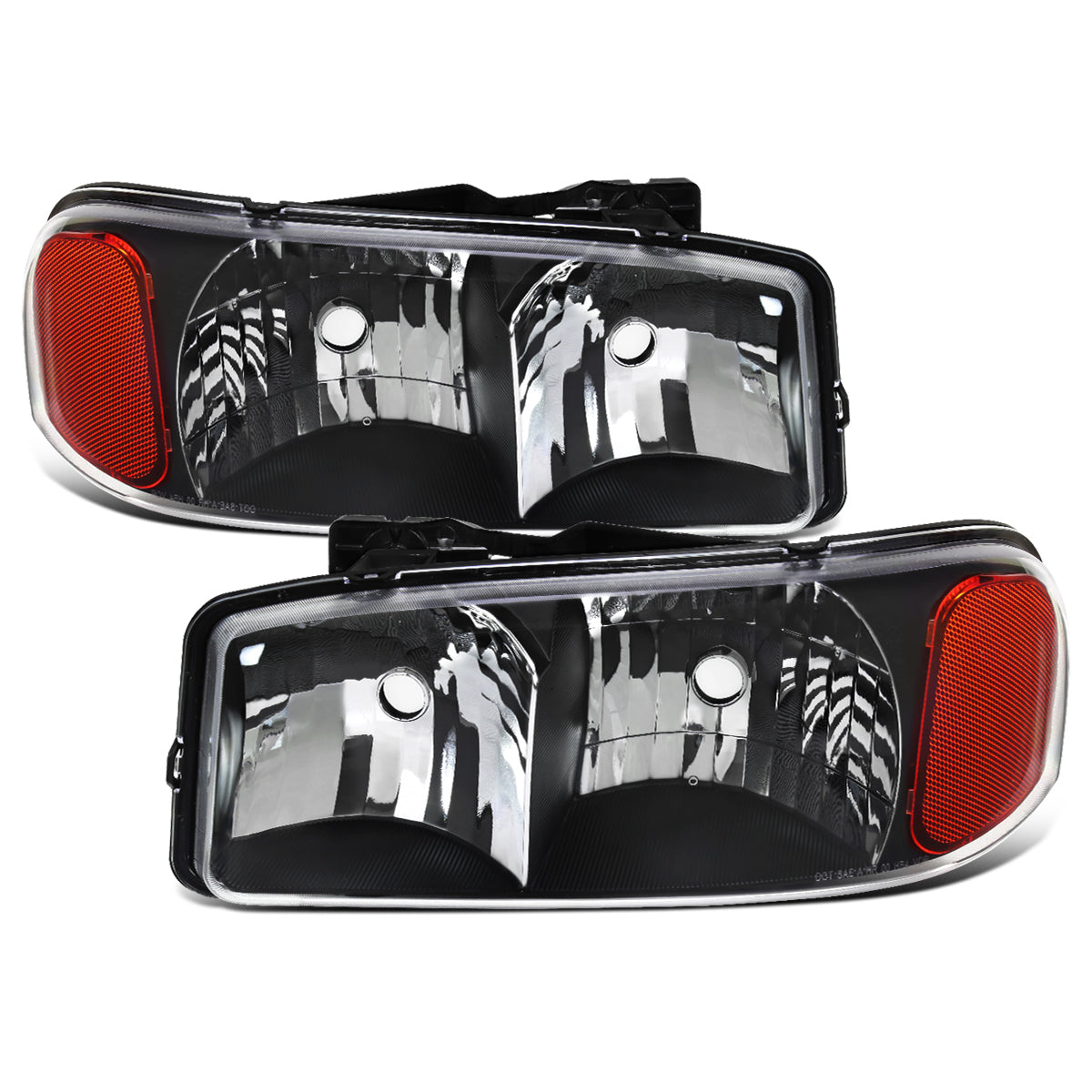 1999-2006 GMC Sierra 1500 2500 3500 Headlights Pair | Black
