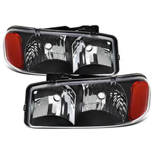 1999-2006 GMC Sierra 1500 2500 3500 Headlights Pair | Black