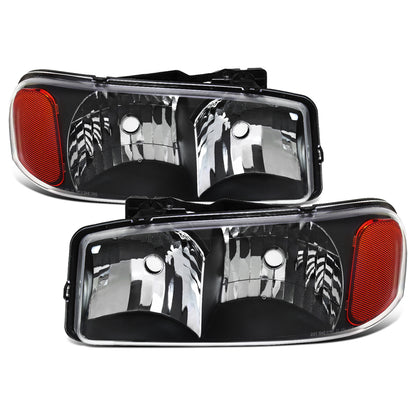 1999-2006 GMC Sierra 1500 2500 3500 Headlights Pair | Black