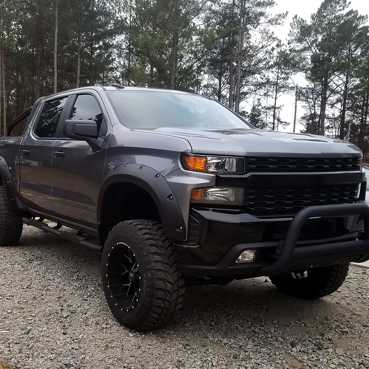 Ronnin - Fits 2019-2021 Chevy Silverado 1500 2022 Silverado 1500 LTD Factory Replacement Halogen Headlights Assembly Pair | Black