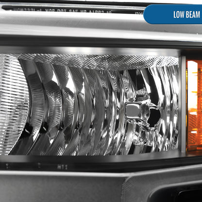 Ronnin - Fits 2019-2021 Chevy Silverado 1500 2022 Silverado 1500 LTD Factory Replacement Halogen Headlights Assembly Pair | Right Passenger Side | Black