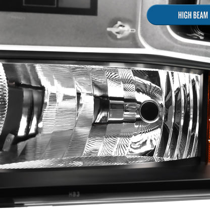 Ronnin - Fits 2019-2021 Chevy Silverado 1500 2022 Silverado 1500 LTD Factory Replacement Halogen Headlights Assembly Pair | Left Driver Side | Black