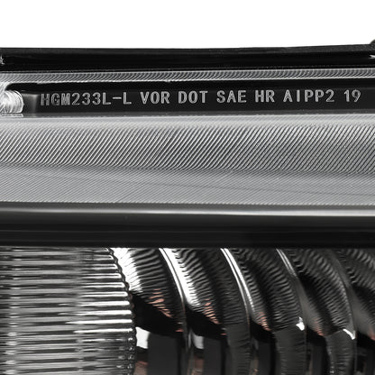 Ronnin - Fits 2019-2021 Chevy Silverado 1500 2022 Silverado 1500 LTD Factory Replacement Halogen Headlights Assembly Pair | Left Driver Side | Black