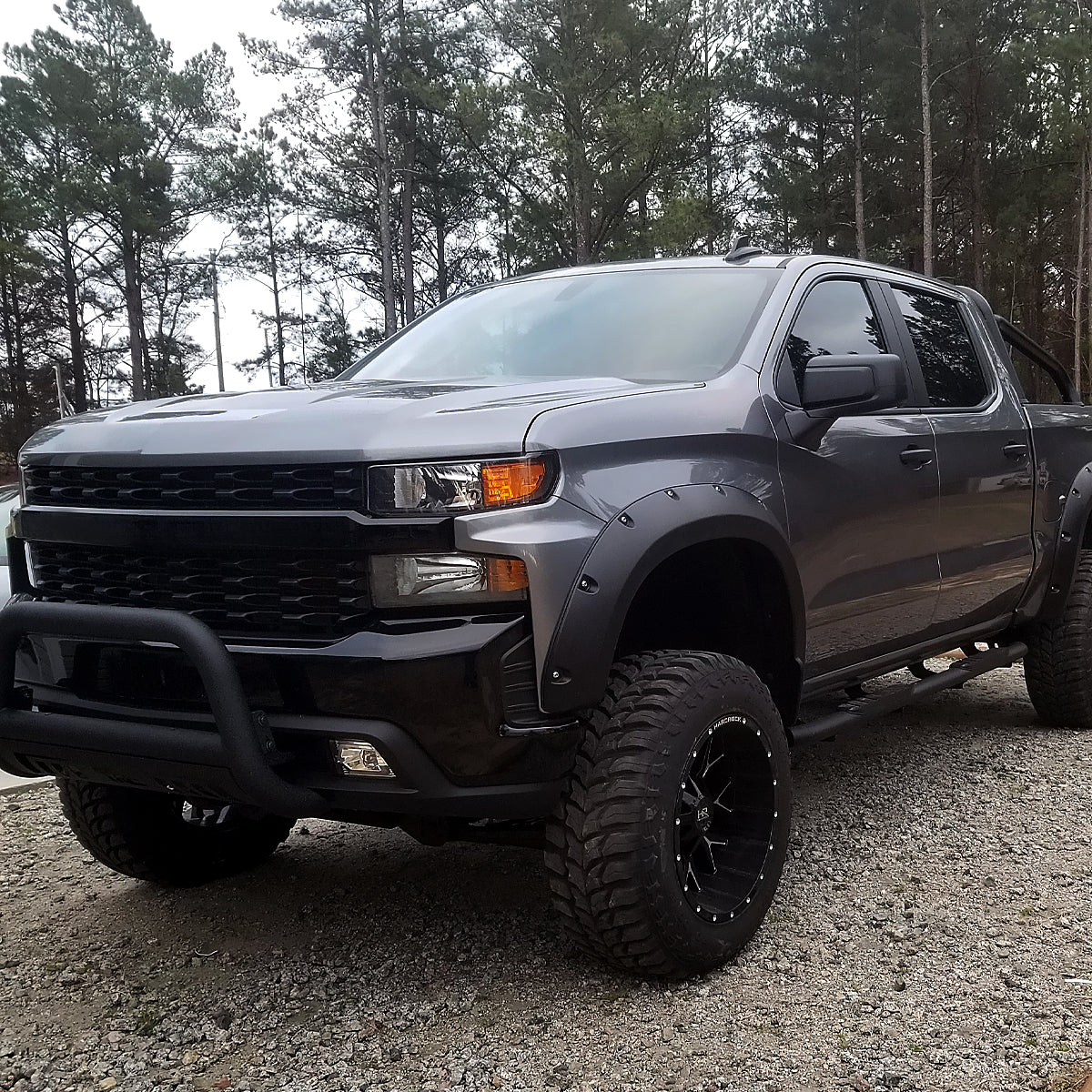 Ronnin - Fits 2019-2021 Chevy Silverado 1500 2022 Silverado 1500 LTD Factory Replacement Halogen Headlights Assembly Pair | Left Driver Side | Black