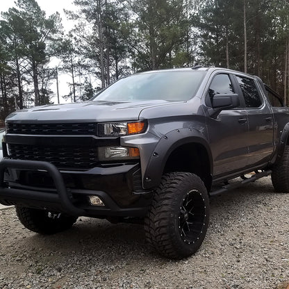 Ronnin - Fits 2019-2021 Chevy Silverado 1500 2022 Silverado 1500 LTD Factory Replacement Halogen Headlights Assembly Pair | Left Driver Side | Black