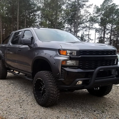 Ronnin - Fits 2019-2021 Chevy Silverado 1500 2022 Silverado 1500 LTD Factory Replacement Halogen Headlights Assembly Pair | Right Passenger Side | Black