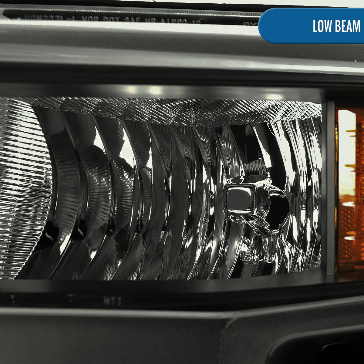 Ronnin - Fits 2019-2021 Chevy Silverado 1500 2022 Silverado 1500 LTD Factory Replacement Halogen Headlights Assembly Pair | Black Smoke