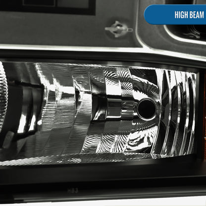 Ronnin - Fits 2019-2021 Chevy Silverado 1500 2022 Silverado 1500 LTD Factory Replacement Halogen Headlights Assembly Pair | Black Smoke