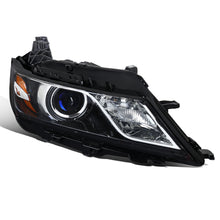 Ronnin - Fits 2014-2020 Chevy Impala Factory Replacement Halogen Projector Headlights Assembly Pair | Gloss Black | Passenger Side