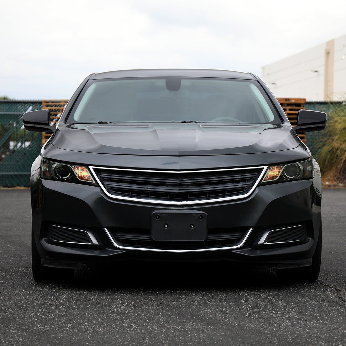 Ronnin - Fits 2014-2020 Chevy Impala Factory Replacement Halogen Projector Headlights Assembly Pair | Black Smoke