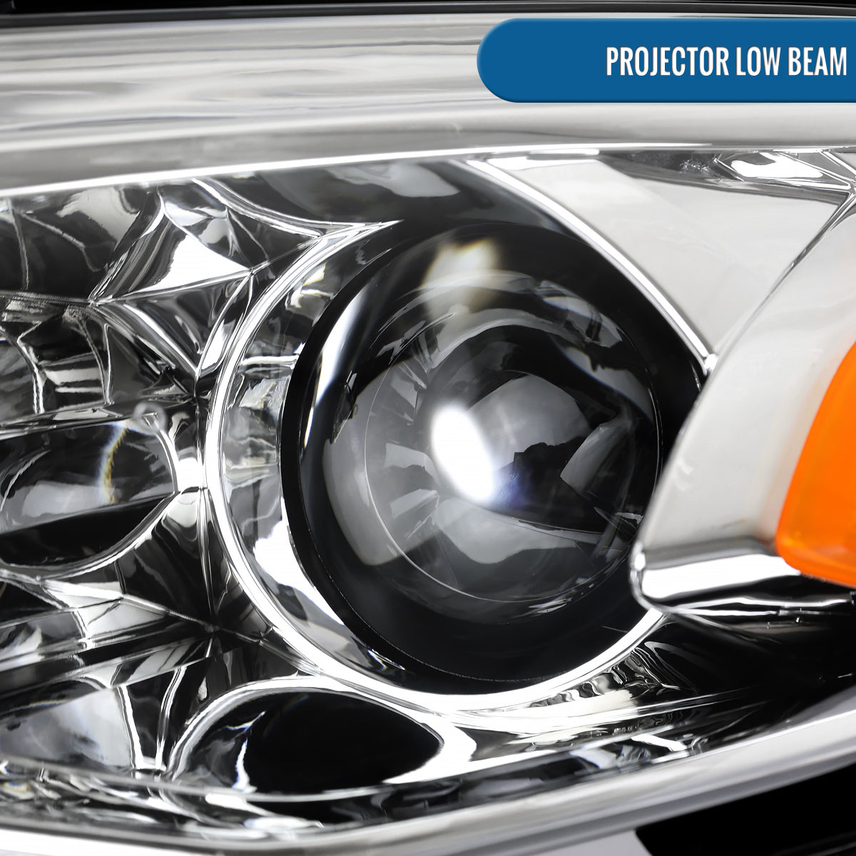 Ronnin - Fits 2019-2024 Chevy Malibu Halogen Projector Headlights Factory Replacement Assembly Pair | Chrome