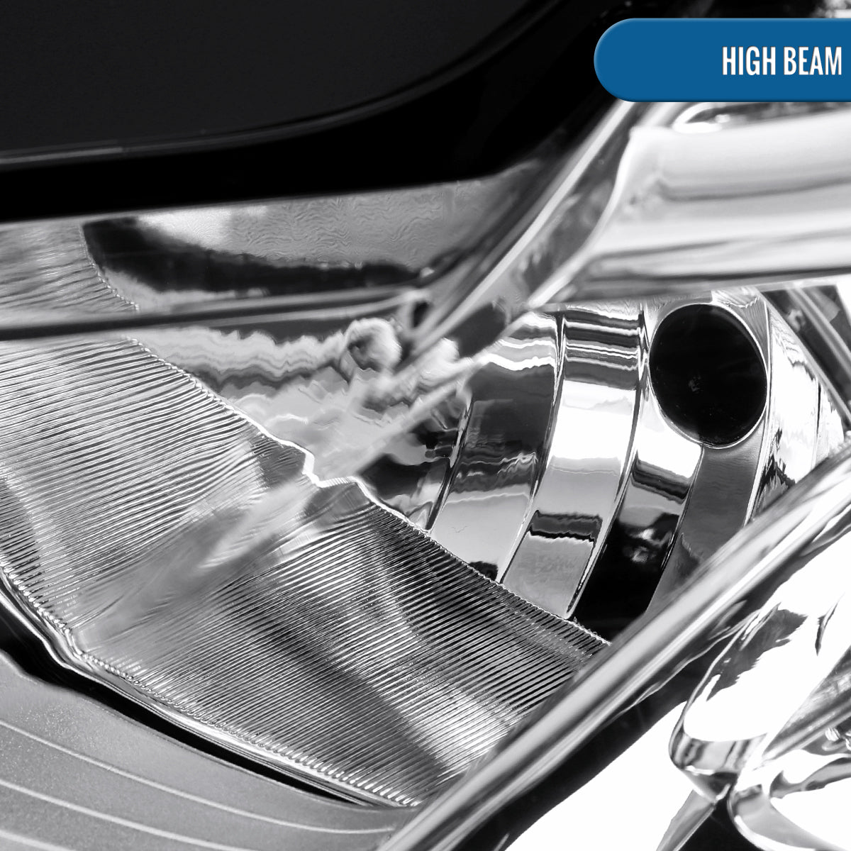 Ronnin - Fits 2019-2024 Chevy Malibu Halogen Projector Headlights Factory Replacement Assembly Pair | Chrome