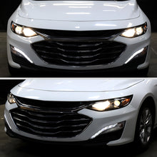 Ronnin - Fits 2019-2024 Chevy Malibu Halogen Projector Headlights Factory Replacement Assembly Pair | Glossy Black