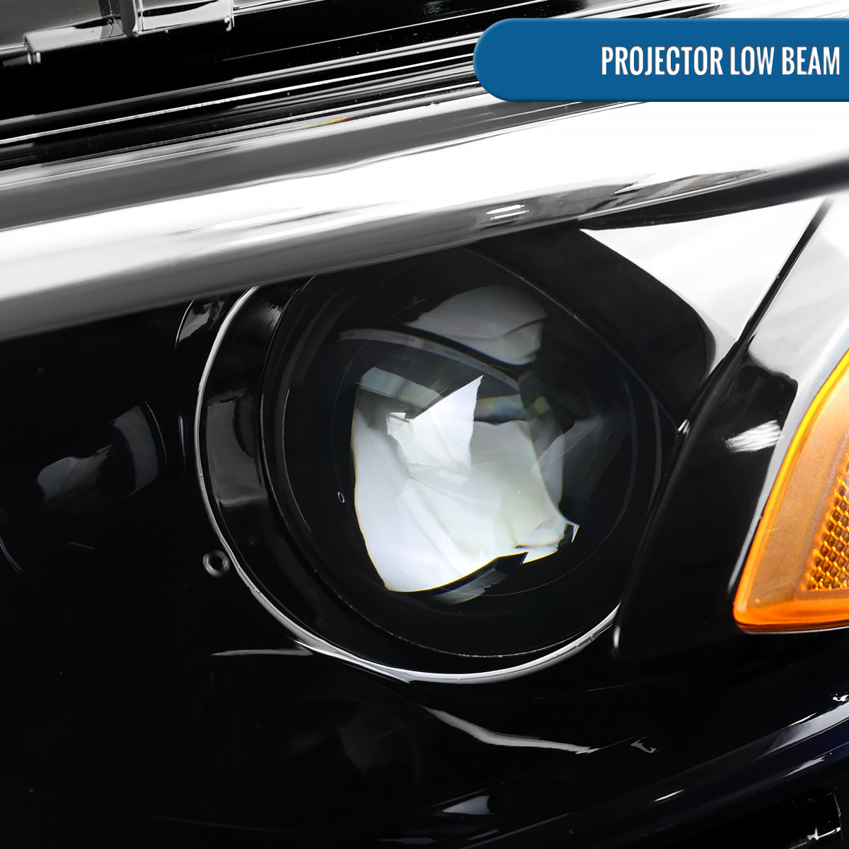 Ronnin - Fits 2019-2024 Chevy Malibu Halogen Projector Headlights Factory Replacement Assembly Pair | Glossy Black