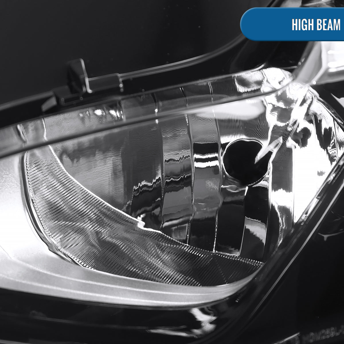 Ronnin - Fits 2019-2024 Chevy Malibu Halogen Projector Headlights Factory Replacement Assembly | Left Driver Side | Glossy Black