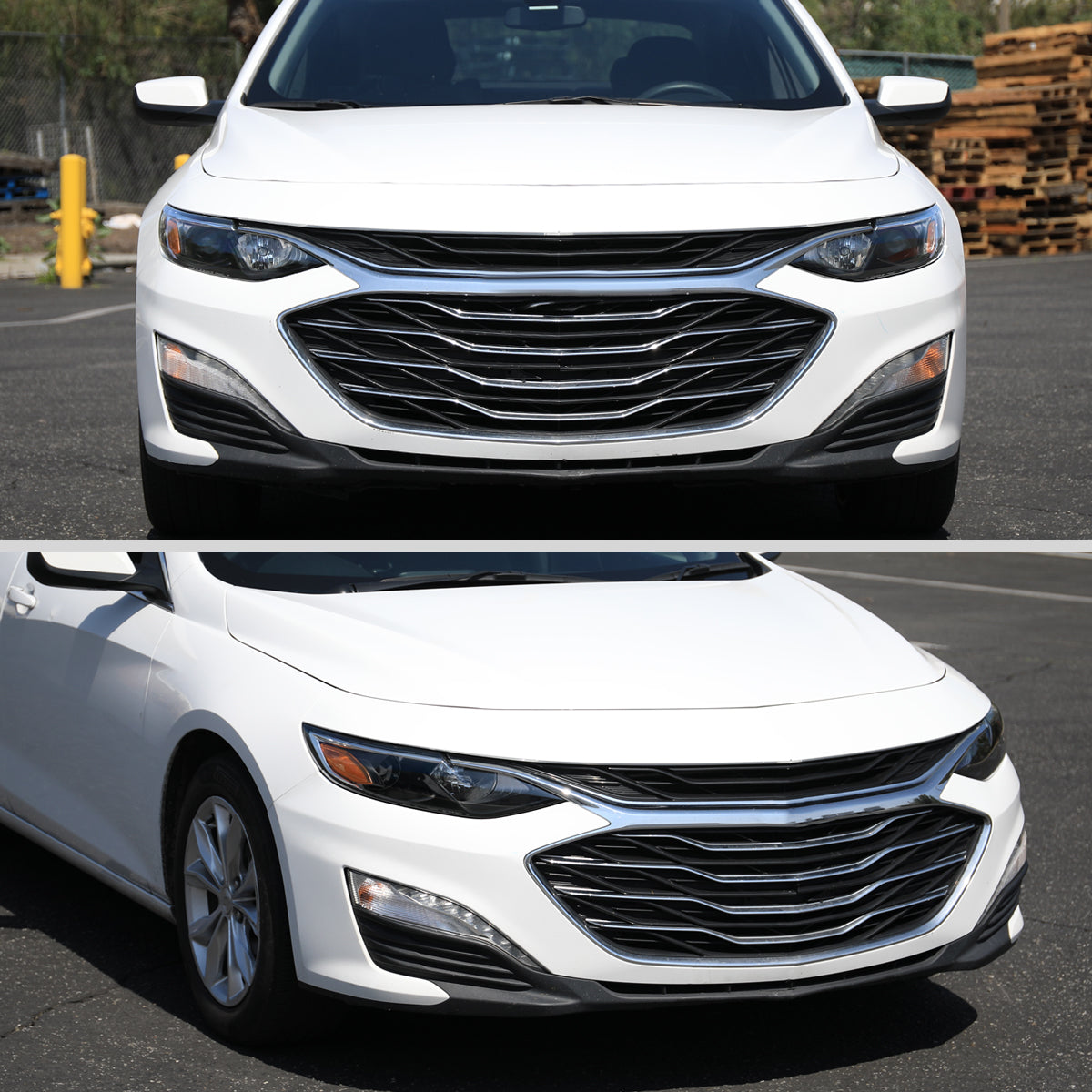 Ronnin - Fits 2019-2024 Chevy Malibu Halogen Projector Headlights Factory Replacement Assembly | Right Passenger Side | Glossy Black