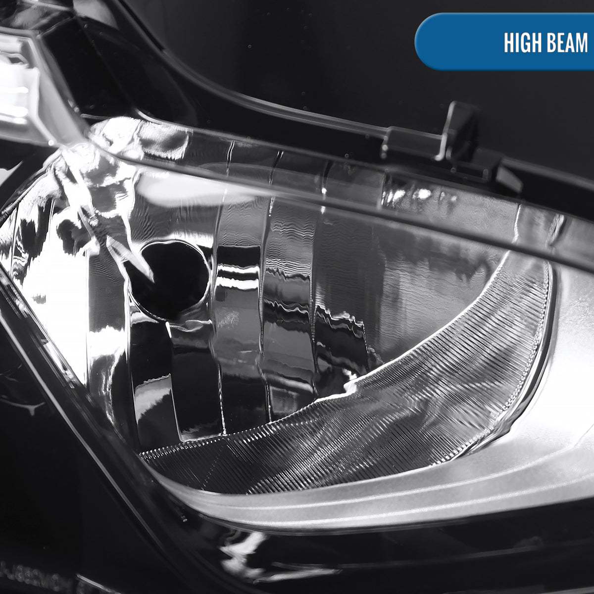 Ronnin - Fits 2019-2024 Chevy Malibu Halogen Projector Headlights Factory Replacement Assembly | Right Passenger Side | Glossy Black