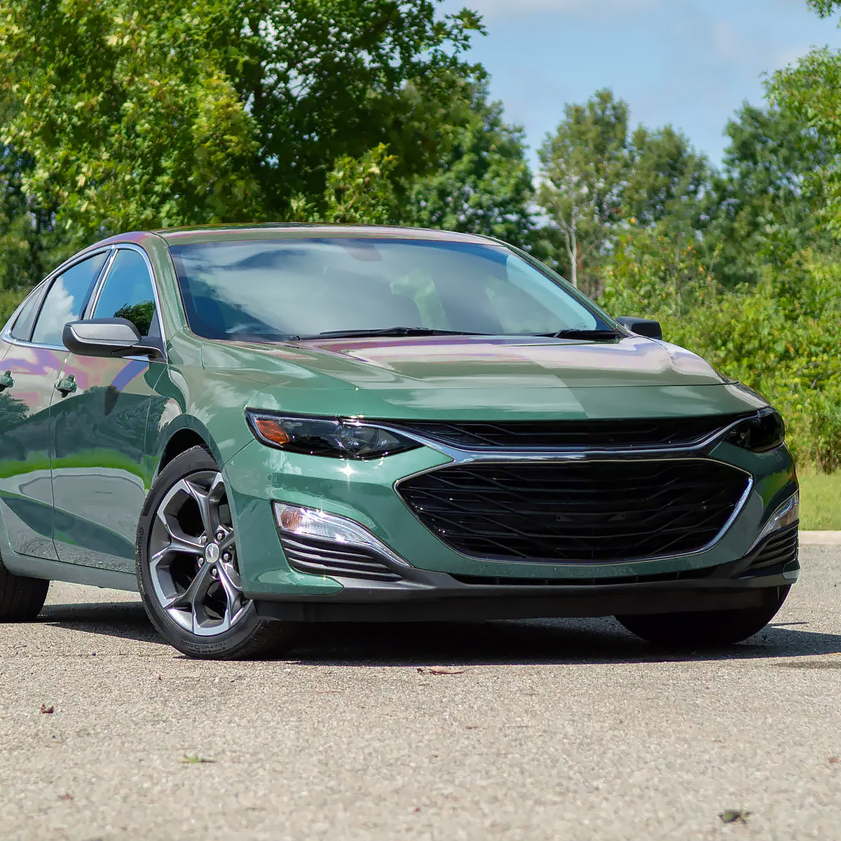 Ronnin - Fits 2019-2024 Chevy Malibu Halogen Projector Headlights Factory Replacement Assembly | Right Passenger Side | Glossy Black