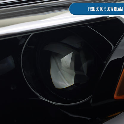 Ronnin - Fits 2019-2024 Chevy Malibu Halogen Projector Headlights Factory Replacement Assembly Pair | Black Smoke