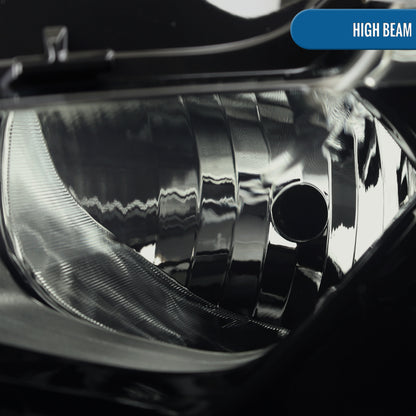 Ronnin - Fits 2019-2024 Chevy Malibu Halogen Projector Headlights Factory Replacement Assembly Pair | Black Smoke