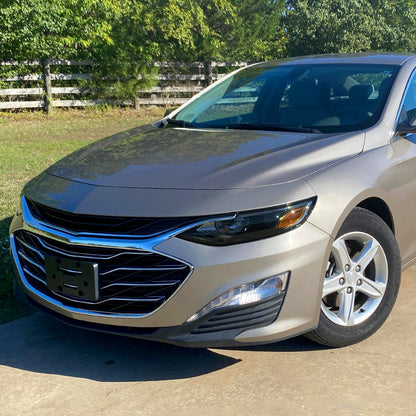 Ronnin - Fits 2019-2024 Chevy Malibu Halogen Projector Headlights Factory Replacement Assembly Pair | Black Smoke