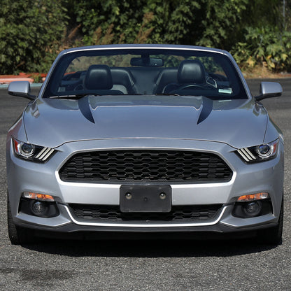 Ronnin - Fits 2015-2022 Ford Mustang Coupe Convertible HID Xenon Projector Headlights Factory Replacement Assembly Pair | Black