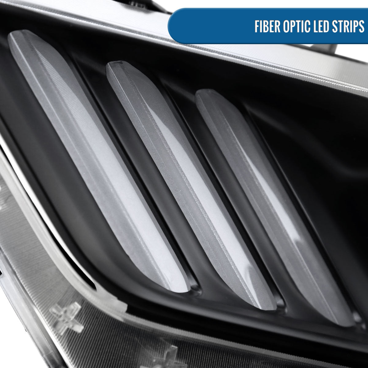 Ronnin - Fits 2015-2022 Ford Mustang Coupe Convertible HID Xenon Projector Headlights Factory Replacement Assembly | Left Driver Side | Black