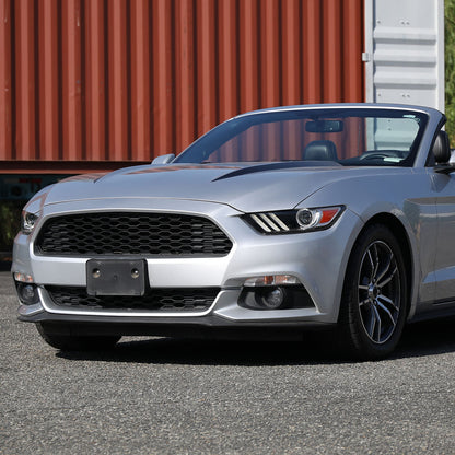 Ronnin - Fits 2015-2022 Ford Mustang Coupe Convertible HID Xenon Projector Headlights Factory Replacement Assembly | Left Driver Side | Black