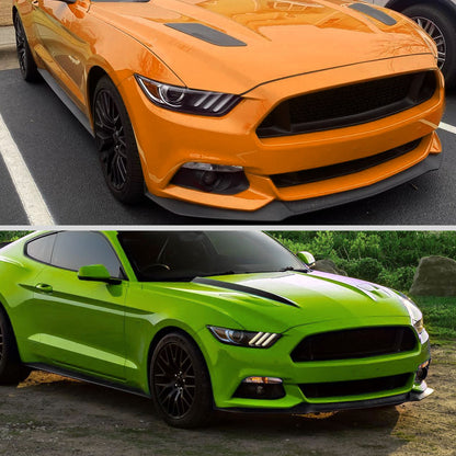 Ronnin - Fits 2015-2022 Ford Mustang Coupe Convertible HID Xenon Projector Headlights Factory Replacement Assembly | Right Passenger Side | Black