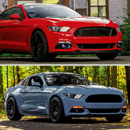 Ronnin - Fits 2015-2022 Ford Mustang Coupe Convertible HID Xenon Projector Headlights Factory Replacement Assembly | Right Passenger Side | Black