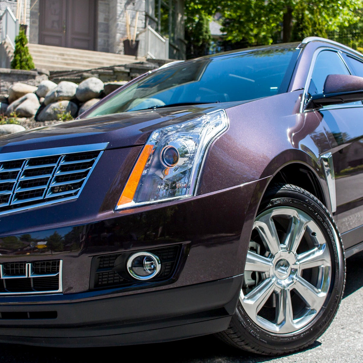 Ronnin - Fits 2010-2016 Cadillac SRX Halogen Projector Headlights Factory Replacement Assembly Pair | Chrome