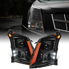 Ronnin - Fits 2010-2016 Cadillac SRX Halogen Projector Headlights Factory Replacement Assembly Pair | Black