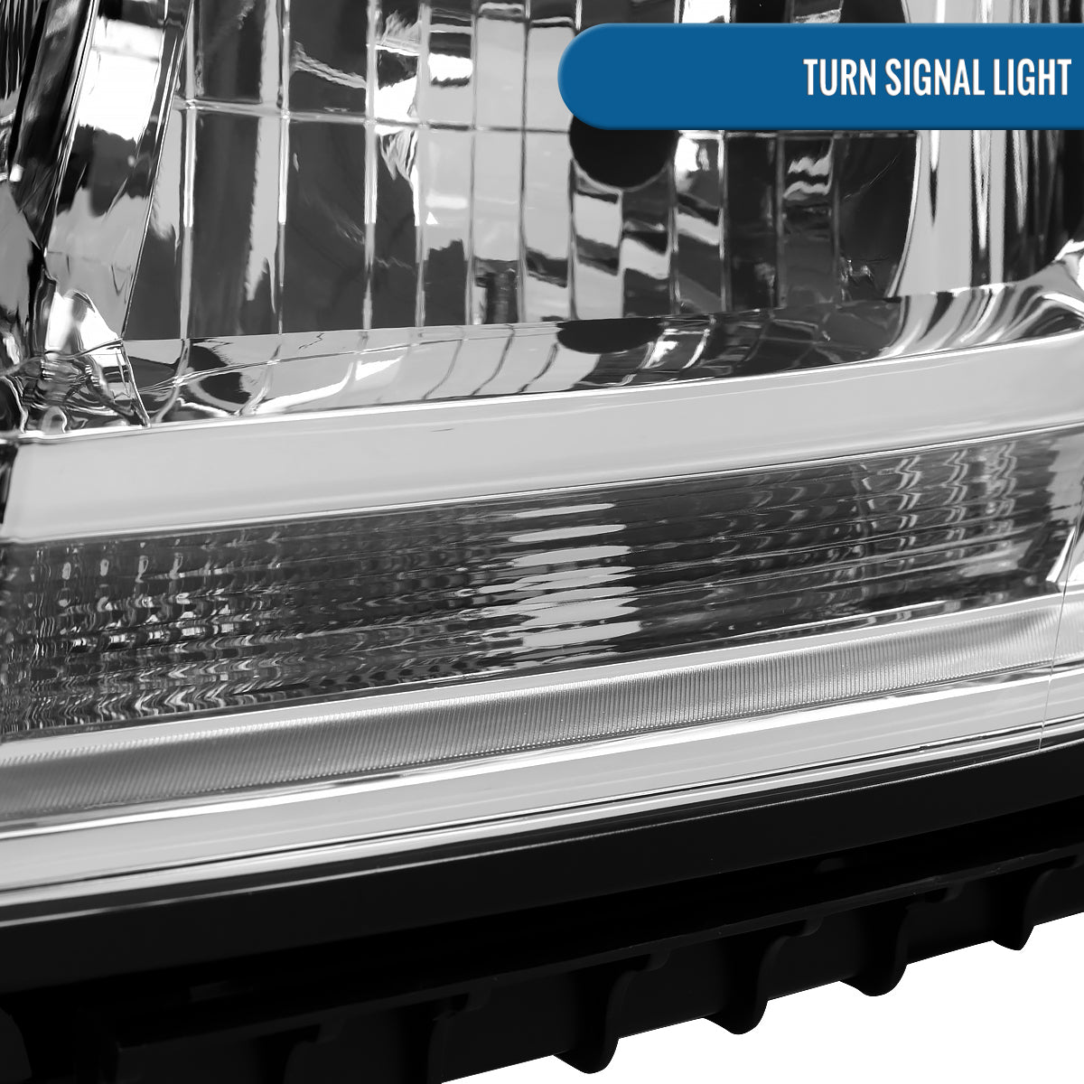 Ronnin - Fits 2015-2020 Chevy Tahoe Suburban Upgraded Replacement LED DRL Halogen Projector Headlights Assembly Pair | Chrome